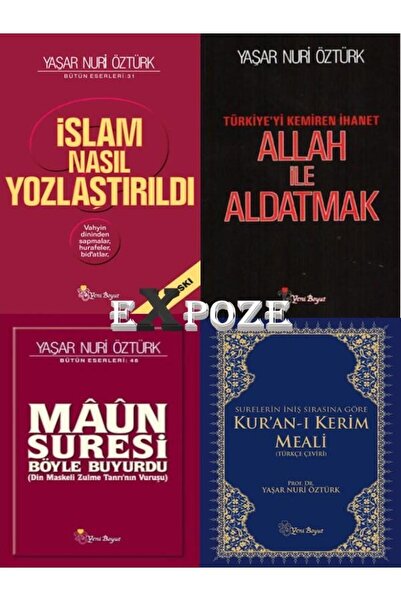 Yeni Boyut Yayınları Yaşar Nuri Öztürk Seti 4 Kitap İslam Nasıl Yozlaştırıldı...