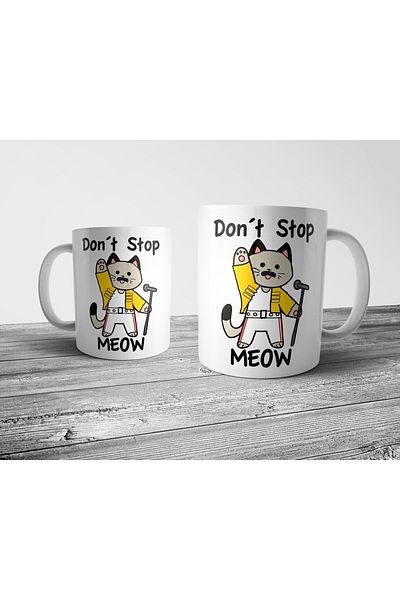Pixxa Queen Freddie Mercury Cat Mug Cup