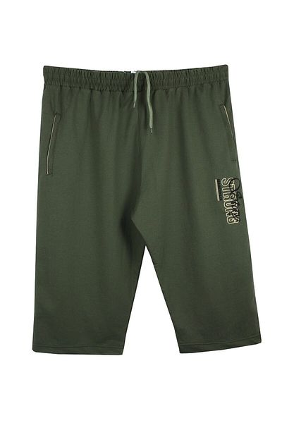 marufshop Ανδρικό χτενισμένο βαμβακερό κάπρι χακί μεγάλου μεγέθους