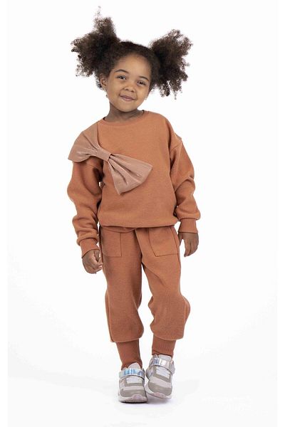 best kids Girl's Tile Bow Detailed Sweatshirt