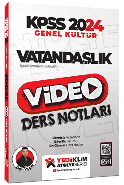 Yediiklim Yayınları 2024 Kpss Atölye Serisi Vatandaşlık Video Ders Notları