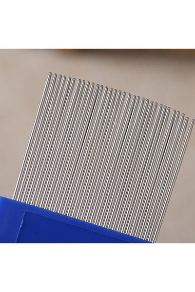 Croc 301 Lice Flea Comb with Steel Tip Red