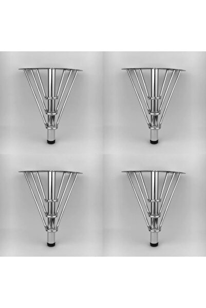 Mespaş 18 Cm Venus Model Mobilier din metal cromat, dulap, canapea, picioare pentru unitate TV (4 bucăți)