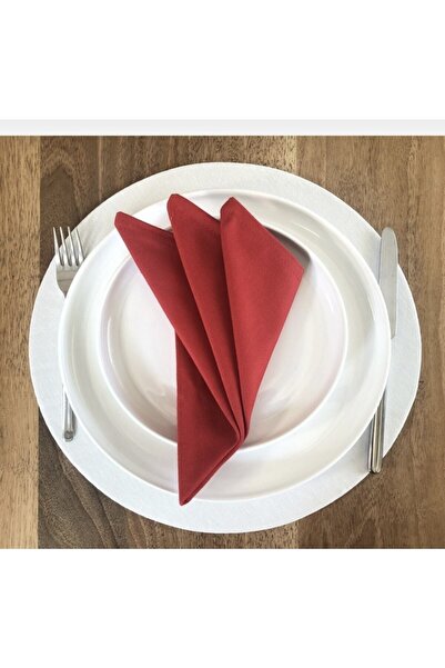 Ayd Home 6-Piece Red Napkins - Square 38*38 Christmas for New Year Christmas, New Year and Tableware Mothers