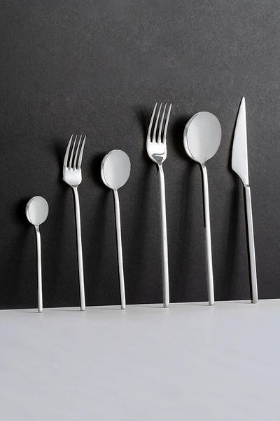 ACAR Luxe 12 Person 72 Piece Silver Fork Spoon Knife Set