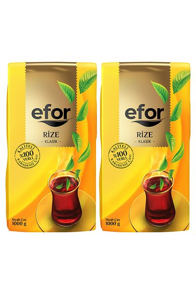 Efor 1 Kg Set of 2 - Classic Rize Tea, Bulk Black