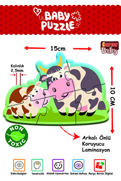 MAGNET İQ Baby Puzzle Ilk Çiftlik Hayvanlar Puzzle