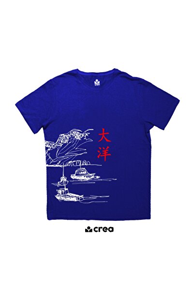 Crea Eymer Wear Japanska umetnička okeanska Digitalna štampa komad okrugla kr...