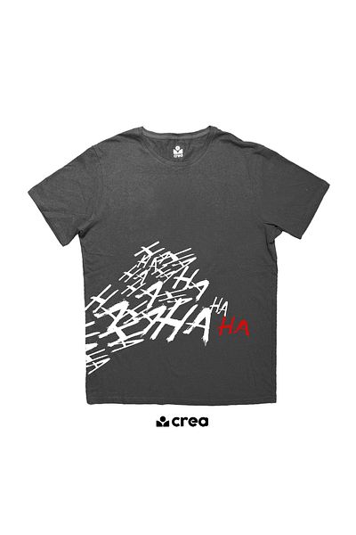 Crea Eymer Wear Επιστολή Πίσω Μπροστά Ψηφιακή στάμπα Crew Neck 100% βαμβακερό T-shirt Anthracite