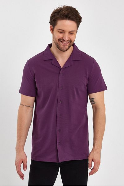 UOMOPARK Πουκάμισο 2640 Ottoman Comfort Fit Relaxed Cut με γιακά