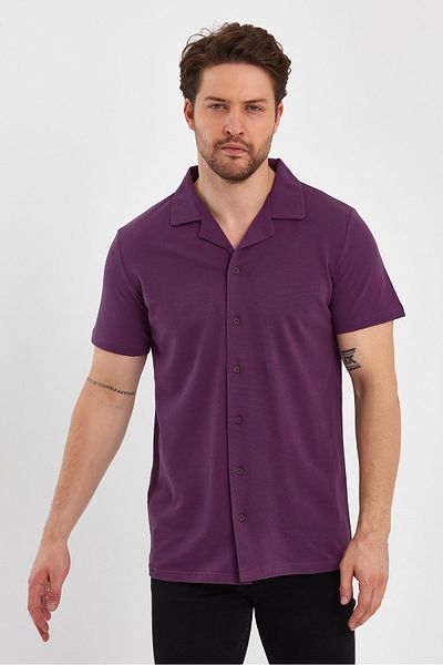 UOMOPARK Πουκάμισο 2640 Ottoman Comfort Fit Relaxed Cut με γιακά