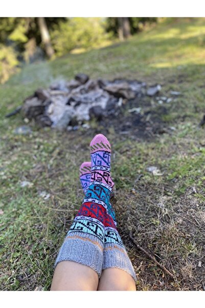 DERY BABY جوارب محبوكة يدويًا من الصوف المحلي