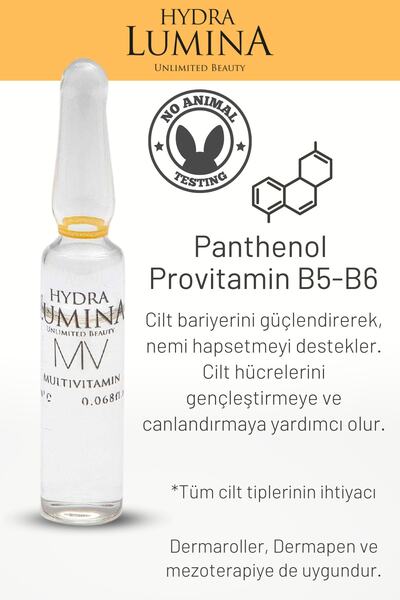 HYDRA LUMINA Mv Multivitamin Canlandırıcı & Nemlendirici Cilt Bakım Ampulü - 6 Adet