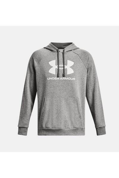 Under Armour Ua Rival Fleece Logo Hd Gri Erkek Sweatshirt 1379758-025