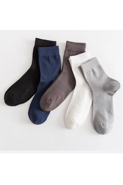 çorapmanya 12 Çift Bambu Dikişsiz 200 İğne Erkek Çorap - Ince Yazlık - Çok Re...