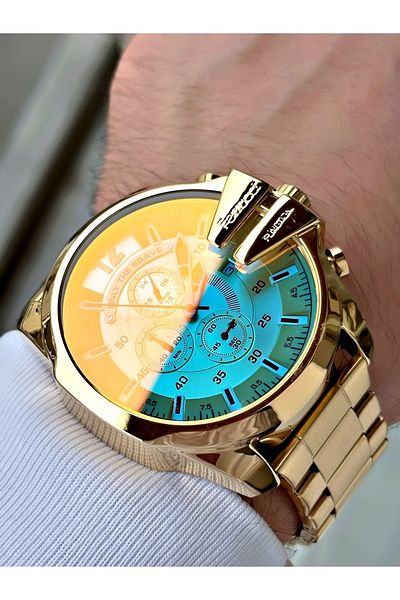 Ferrucci Colored Glass Men's Wristwatch