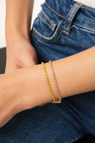 LİLAK KUYUMCULUK 14 Ayar Altın Halat Zincir Bileklik