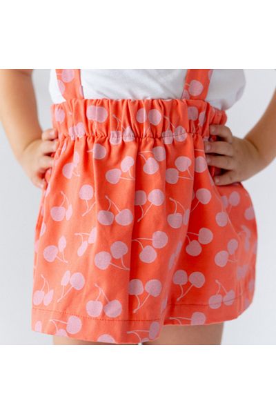 Mama Yoyo Baby&Kids Mama Yoyo Cherry Asıkıl Denim Skirt T-Shirt Set