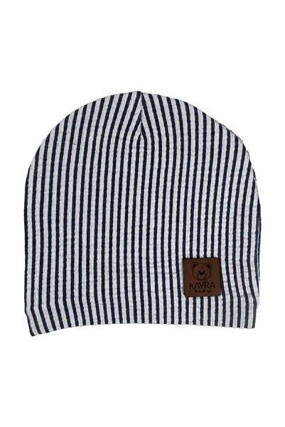 KAYRA KİDSS Double Layer Combed Cotton Jacquard Baby Kids Beanie (Hidden Inseam)