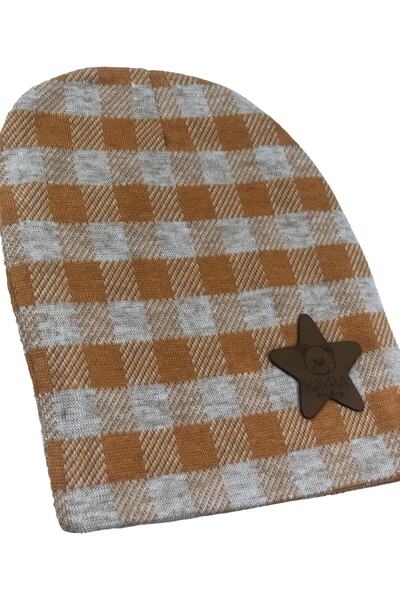 KAYRA KİDSS Double Layer Cotton Combed Knitwear Knitted Baby Kids Beanie with Hidden Inseam