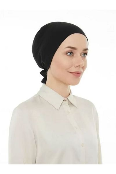 LAVENDER Seamless Combed Cotton Bonnet - Black -96