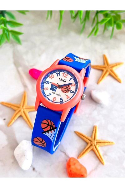 Q&Q V085S.LL Q&Q Silicone Cord 10 Atm Waterproof Unisex Kids Wristwatch