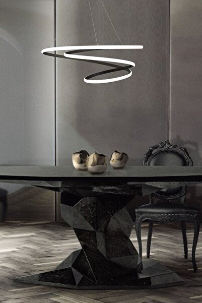 NOONLUX DESIGN&LIGHTING Studio Noon Lux-maji, Modern Led Avize Siyah