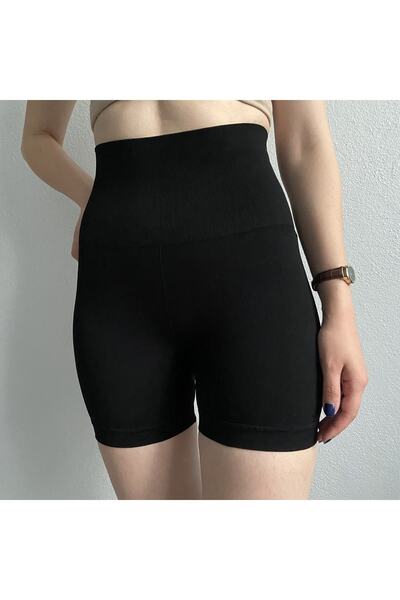 EM ES PLUS Pantaloni scurți de tip motociclist cu talie înaltă pentru femei