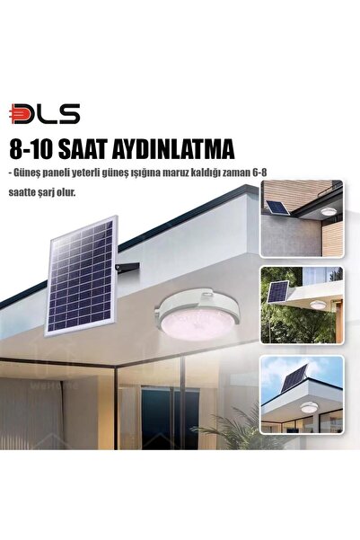 DLS 100W Güneş Enerjili Solar Bahçe Çevre Lambası DLS