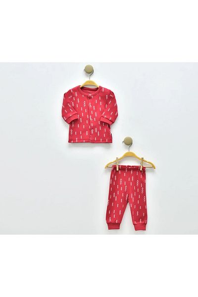 bestbabestore Pine Printed Baby Long Sleeve Pajamas Set