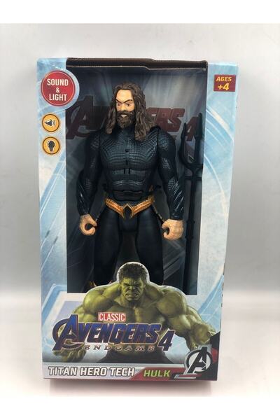 bisepetim Aquaman Siyah Kostüm Karakter Figür Oyuncak Sesli Ve Işıklı 27 Cm - Tuka