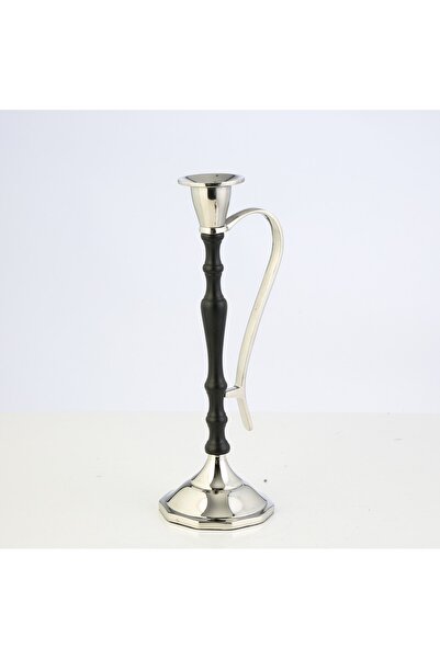 Vitale Nikel Kulplu Şamdan Orta 8*26 CM