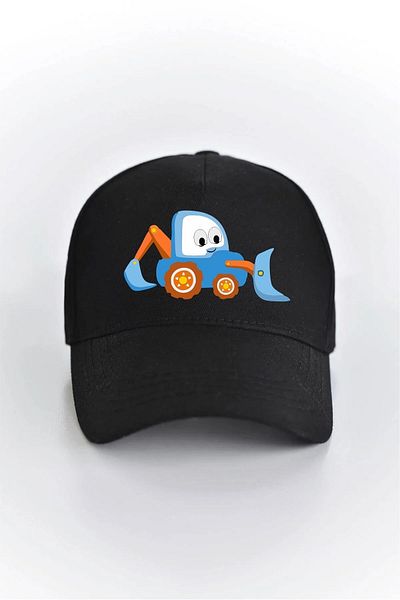 venüsdijital EXCAVATOR PRINTED CHILDREN'S HAT (AGE 2-4)