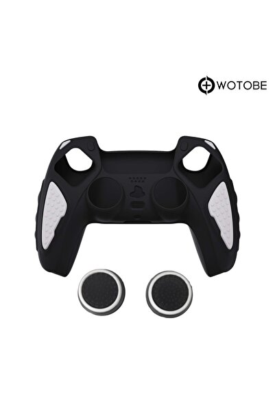 WOTOBE Playstation 5 Dualsense Oyun Kolu Silikon Koruyucu Kılıf ve Analog Koruyucu