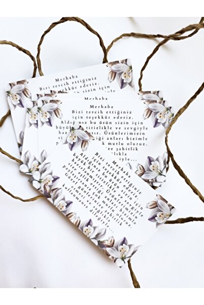 Çikoleyt Design Thank You Card, Note Card, Product Card (5x8cm) 50 pieces