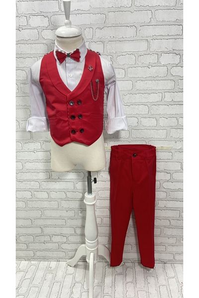 HAYTA Vest Suit Shirt Set