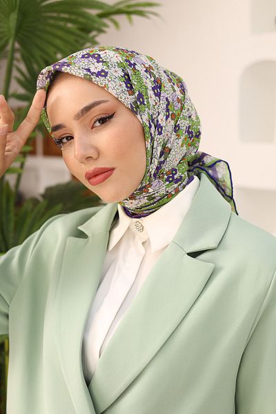 Silk Home Μοτίβο κήπου Μαλακό βαμβακερό κασκόλ