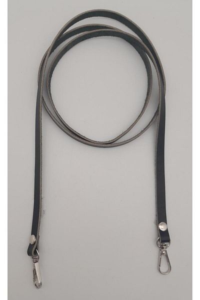 angel çanta aksesuar Real Leather Spaghetti Model Black Silver Metal Purse Handle