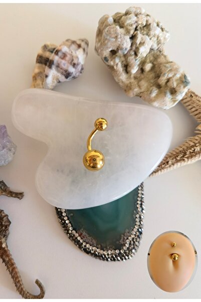 Bylin %100 Cerrahi Çelik Göbek Piercing - Bar Uzunluğu 8 mm - 1 adet