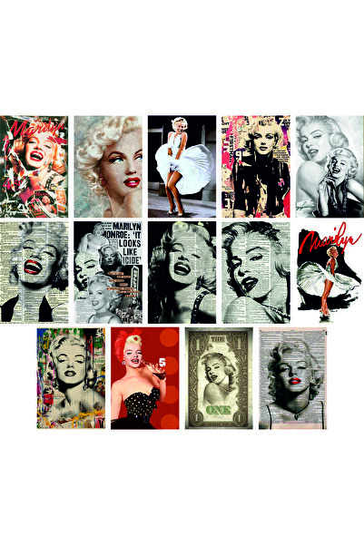 TELLGRAF مجموعة بطاقات بريدية بموضوع مارلين مونرو (14 قطعة مقاس 10x15 سم)