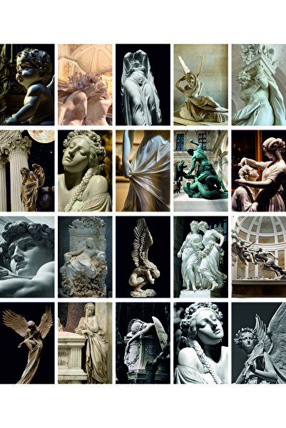 TELLGRAF Sculpture Themed Postcard Set (10x15 cm 20 pieces)