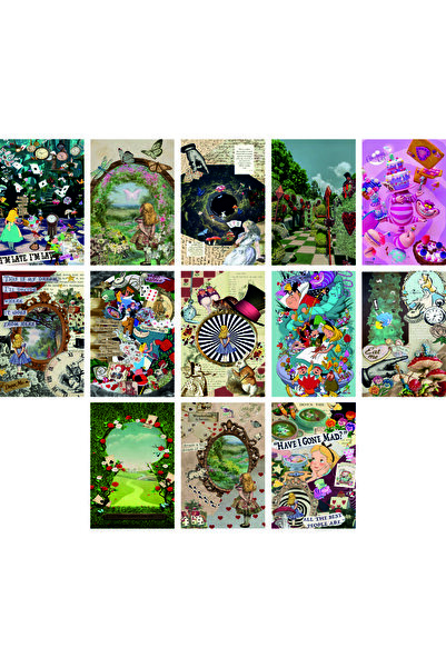 TELLGRAF مجموعة بطاقات بريدية تحمل عنوان أليس (13 قطعة مقاس 10x15 سم)