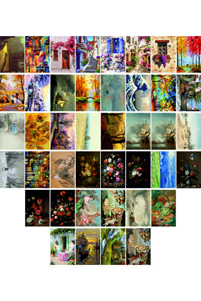 TELLGRAF Paintings Themed Postcard Set (42 pieces of 10x15 cm)