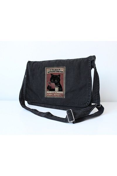DEEFWEAR Nu Nu Nu Geantă Messenger cu blugi imprimați