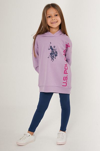 U.S. Polo Assn. Originální lila dívčí tepláková souprava