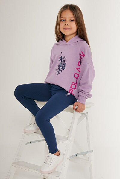 U.S. Polo Assn. Original Lilac Girl's Tracksuit Set