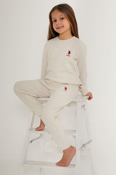 U.S. Polo Assn. ΒΑΣΗ. Σετ φόρμας Polo Assn Sweet Cute Girl White για κορίτσια