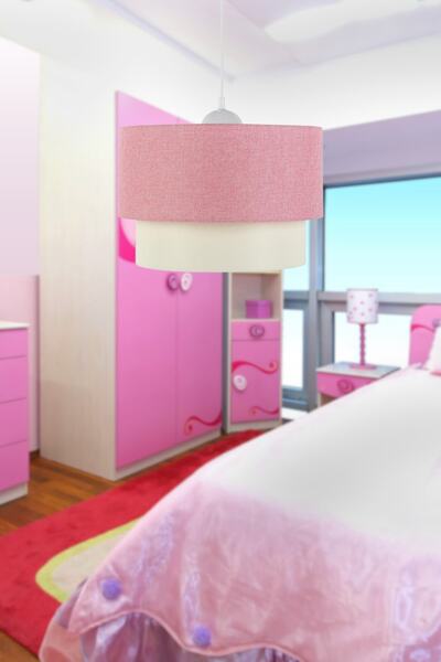 Art&Gift Katlı Pasta Tekli Pembe Dokuma Sarkıt Yatak Odası Çocuk Odası Genç Odası Salon Avize