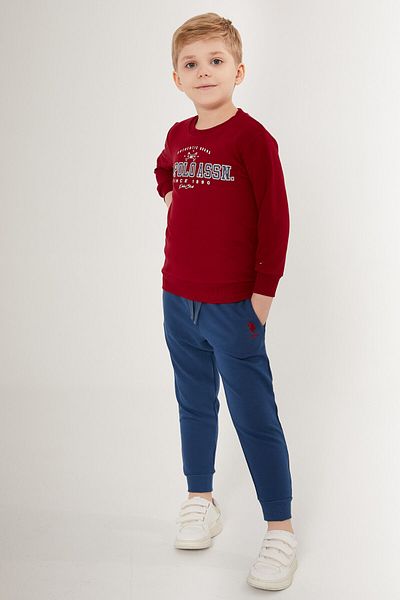 U.S. Polo Assn. ΒΑΣΗ. Σετ φόρμας Polo Assn Αυθεντική μάρκα Red Boys