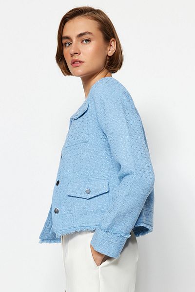 Trendyol Collection Синя ткана куртка Tuvit Regular крою TWOAW24CE00022